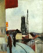 August Macke Cathedral at Freiburg, Switzerland Norge oil painting reproduction